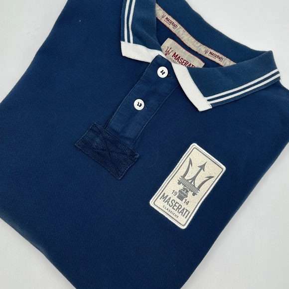 Maserati Distressed Polo Style Shirt Men’s US S - Picture 2 of 9